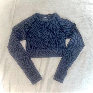 Aybl Animal Print Athletic Crop Top